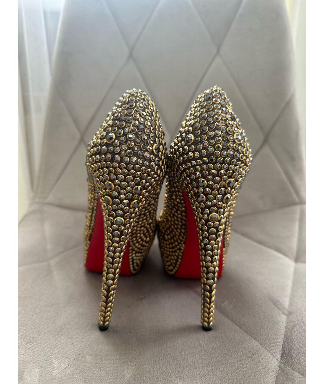 CHRISTIAN LOUBOUTIN Золотые туфли, фото 5