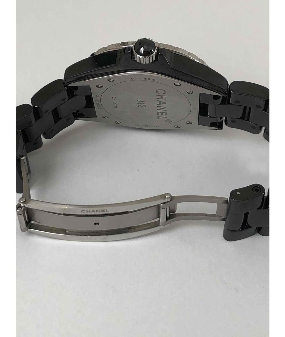 CHANEL PRE-OWNED Черные стальные часы, фото 2