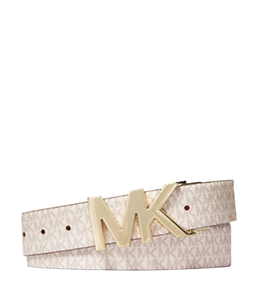 MICHAEL KORS Белый кожаный ремень, фото 1