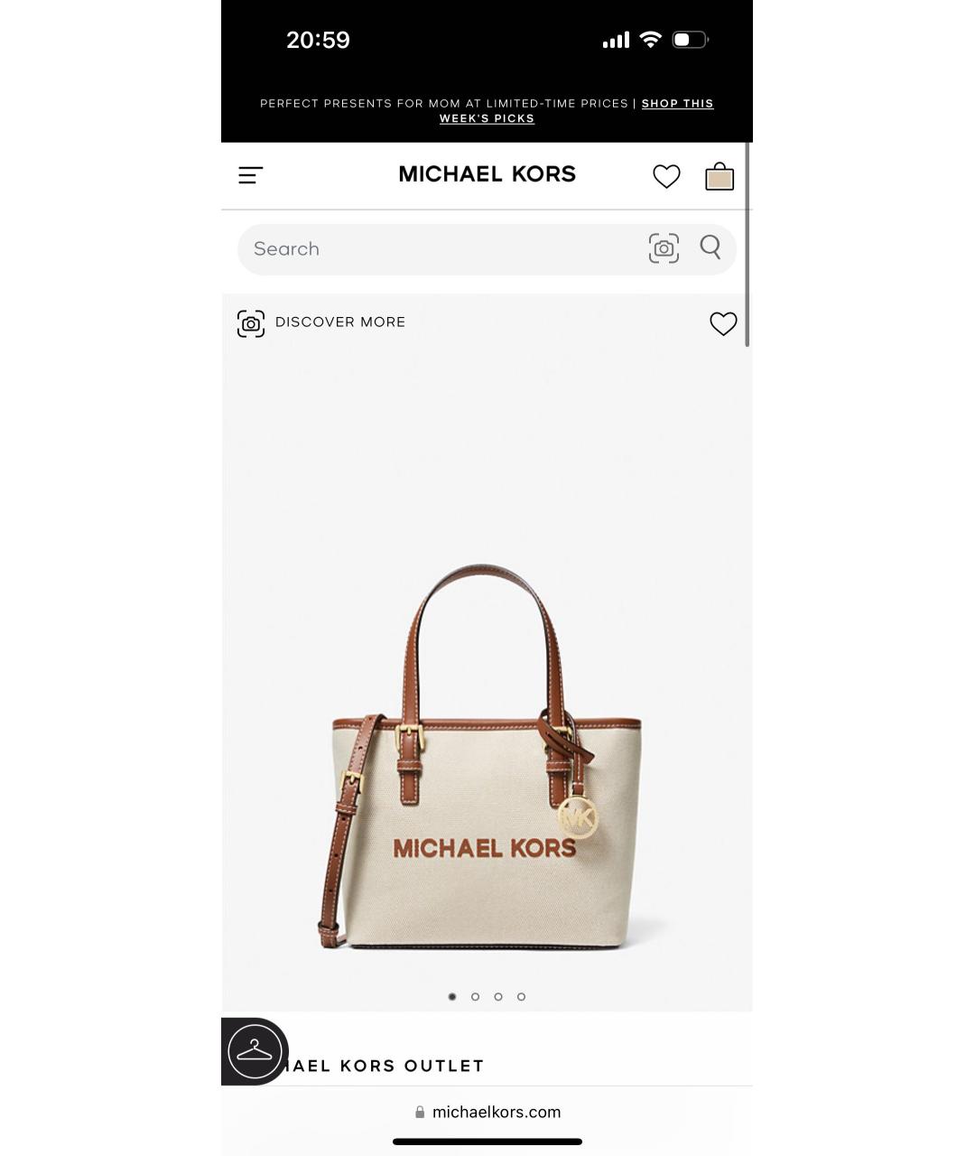 MICHAEL KORS Бежевая сумка тоут, фото 8