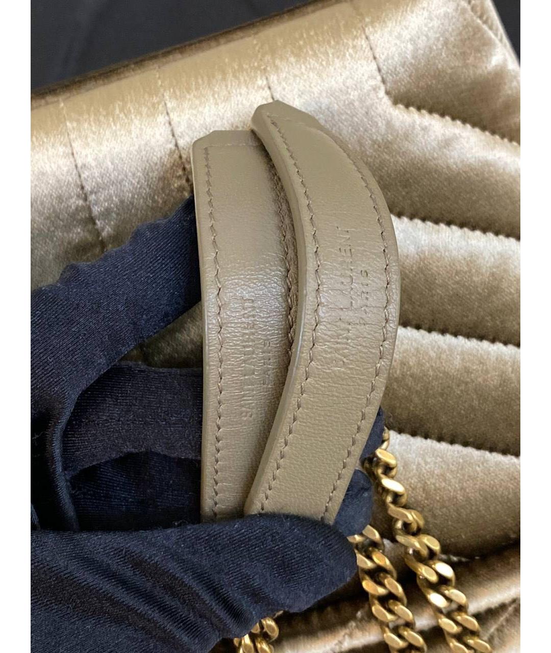 SAINT LAURENT Золотая сумка через плечо, фото 4