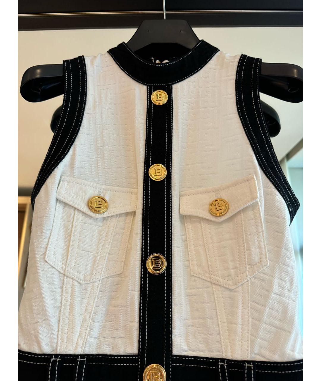 BALMAIN Белое деним повседневное платье, фото 3