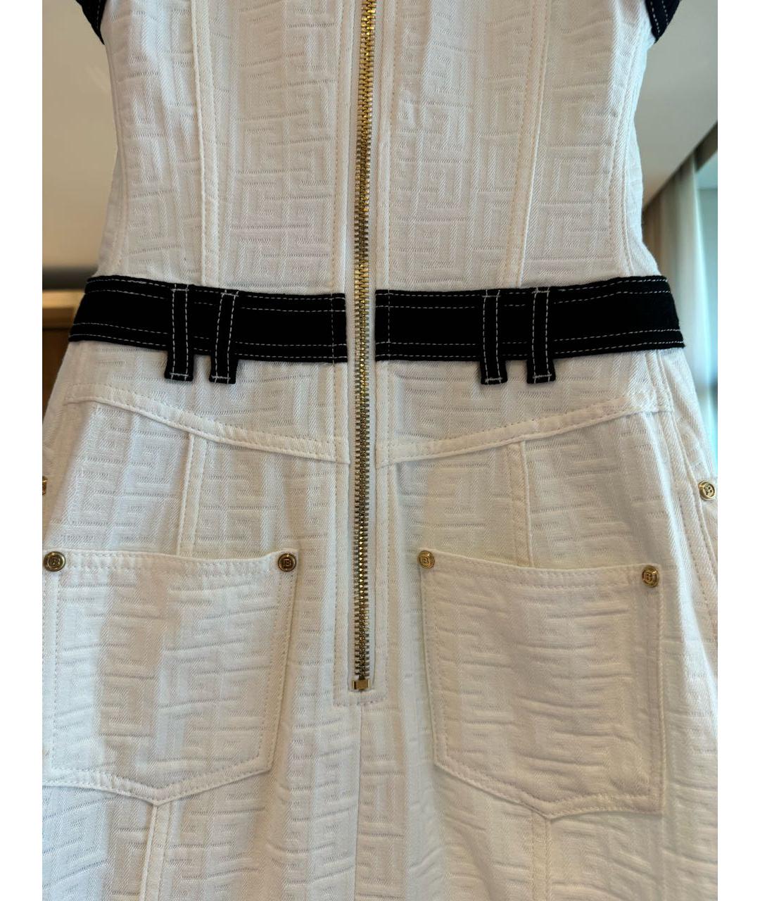 BALMAIN Белое деним повседневное платье, фото 5