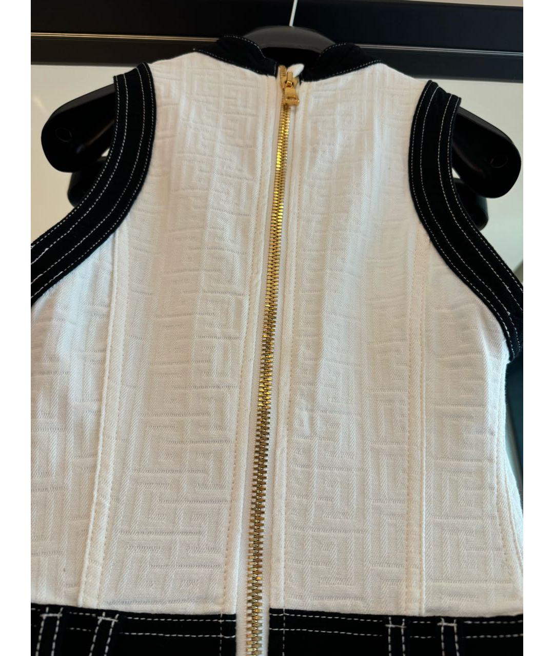 BALMAIN Белое деним повседневное платье, фото 6