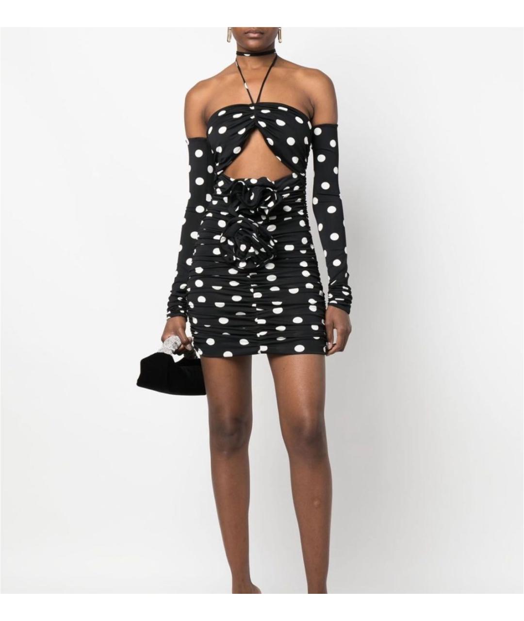 MAGDA BUTRYM Черное вискозное коктейльное платье, фото 2