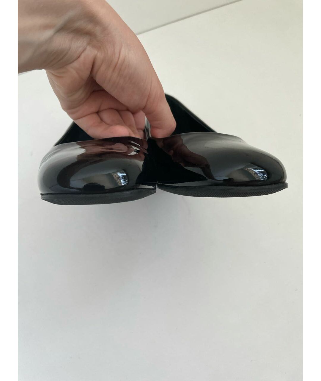 CHANEL PRE-OWNED Черные лодочки на низком каблуке из лакированной кожи, фото 6