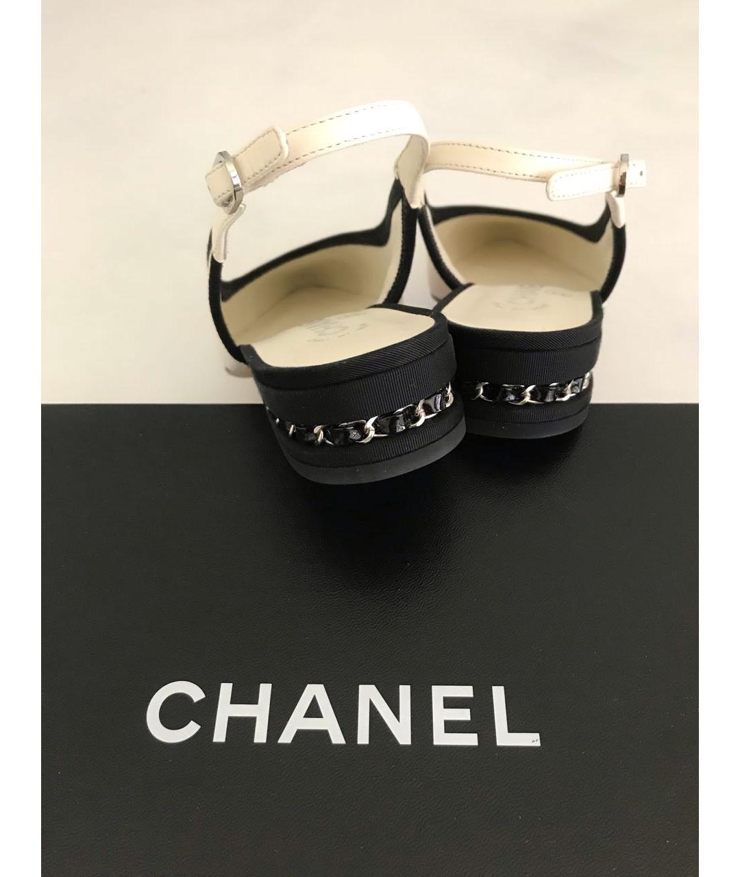 CHANEL Белые кожаные балетки, фото 4