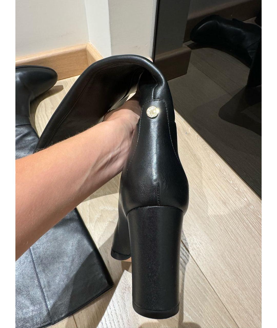 JIMMY CHOO Черные кожаные сапоги, фото 4