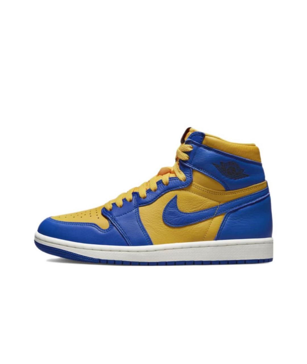 JORDAN Синие кожаные кеды, фото 9