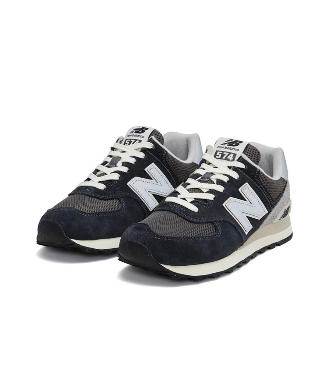 NEW BALANCE Черные замшевые низкие кроссовки / кеды, фото 4