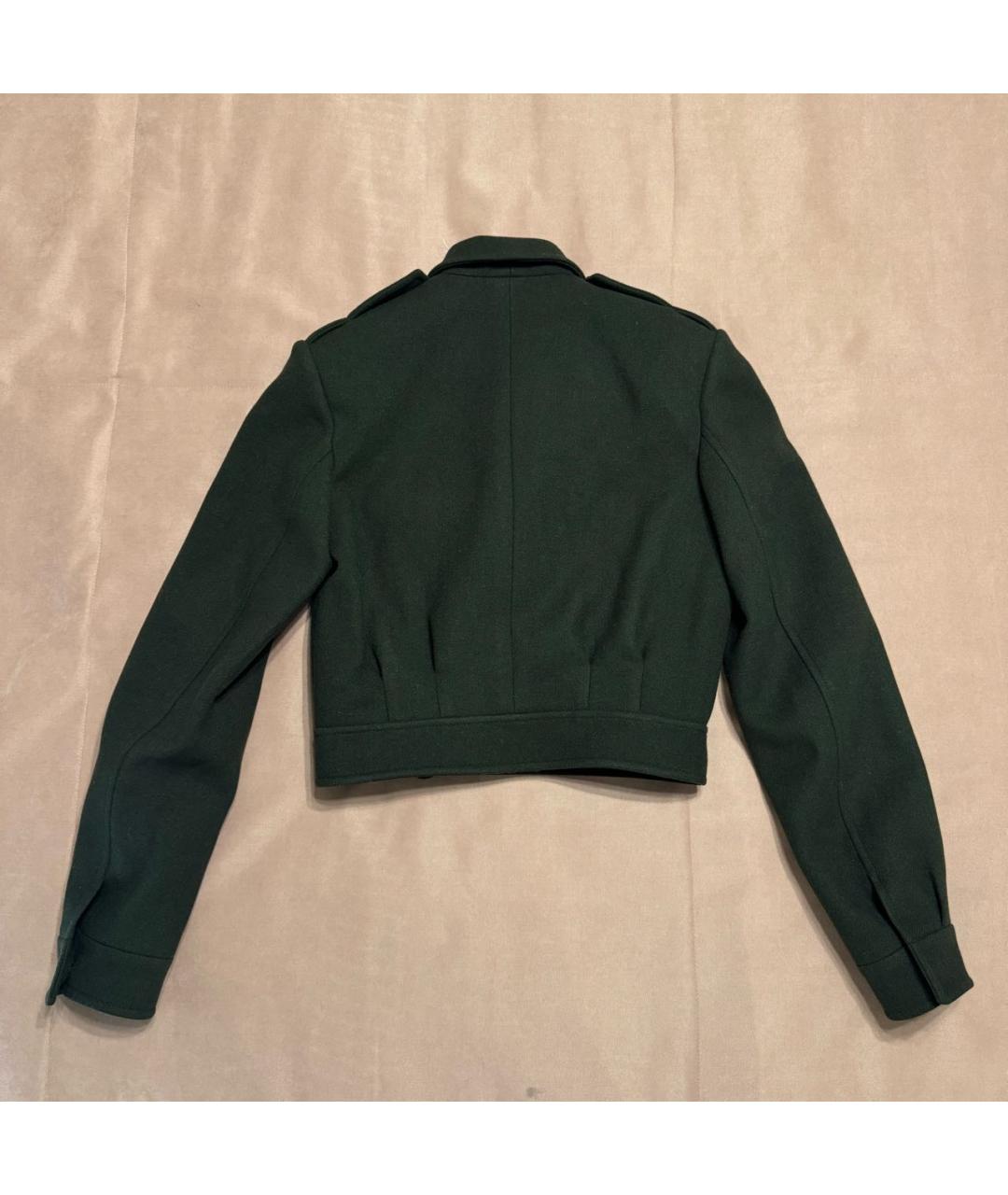 SAINT LAURENT Зеленая шерстяная куртка, фото 2