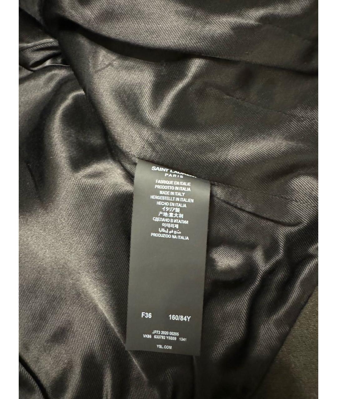 SAINT LAURENT Зеленая шерстяная куртка, фото 4