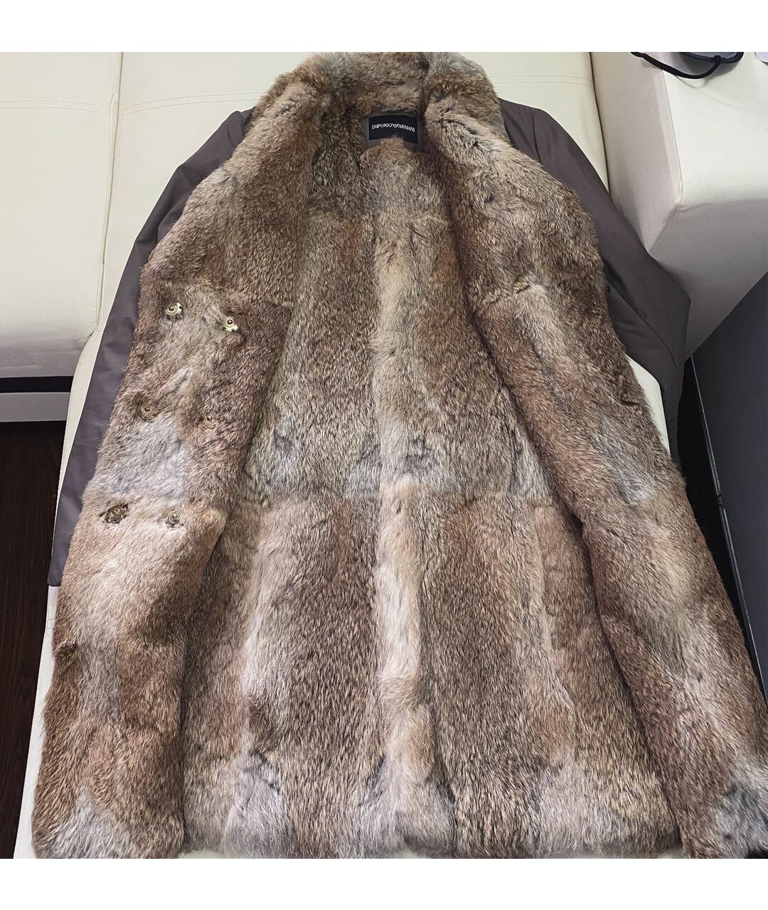 EMPORIO ARMANI Антрацитовое пальто, фото 3