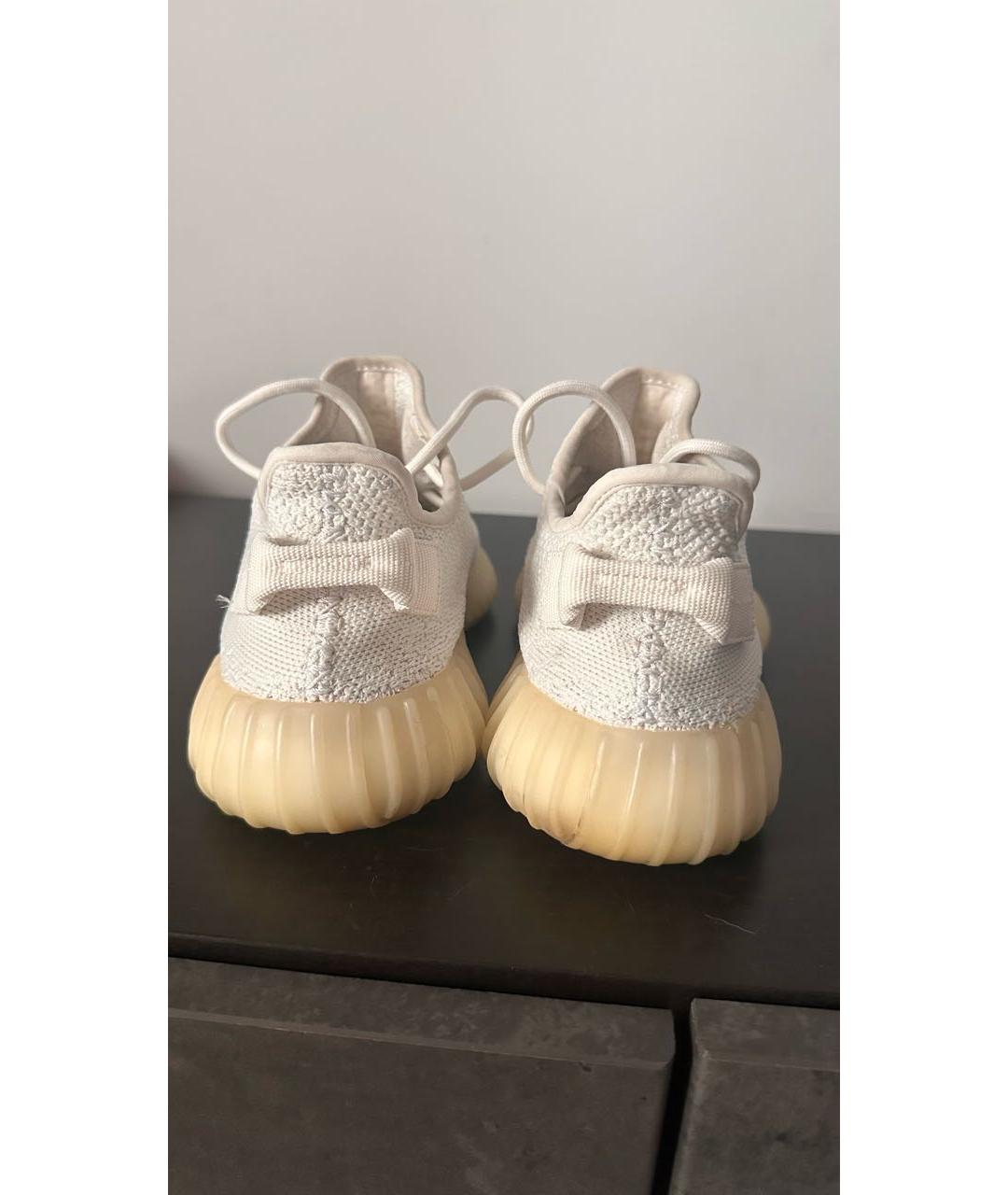 ADIDAS YEEZY Белые текстильные кроссовки, фото 4