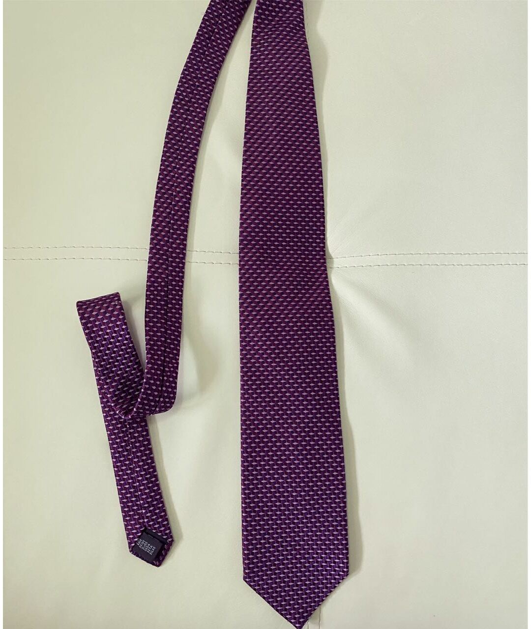 BALMAIN Фиолетовый шелковый галстук, фото 2