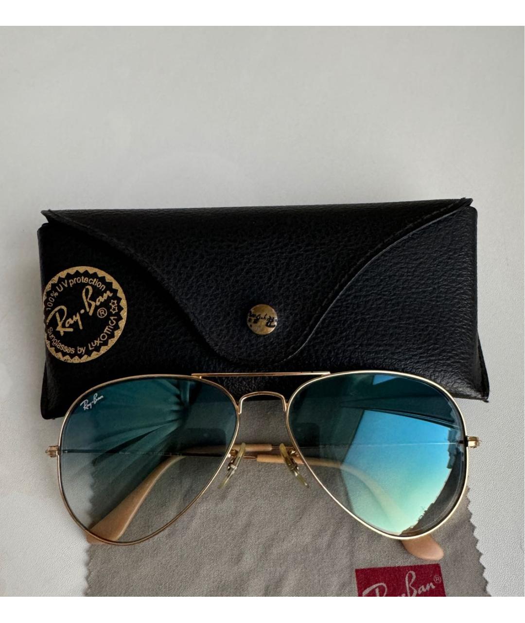 RAY BAN Металлические солнцезащитные очки, фото 4