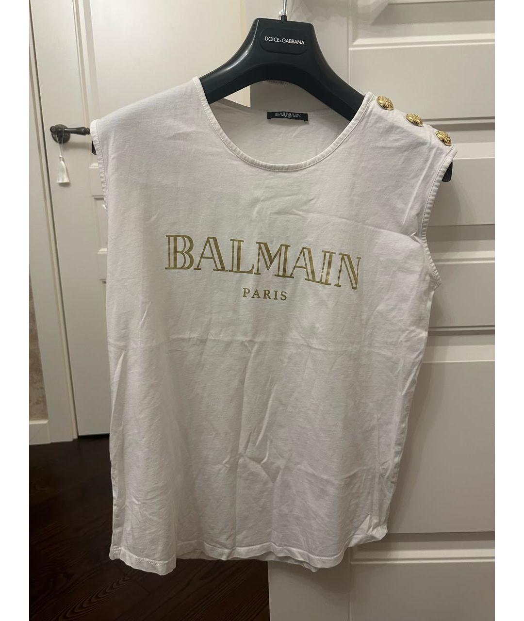 BALMAIN Белая хлопковая блузы, фото 6