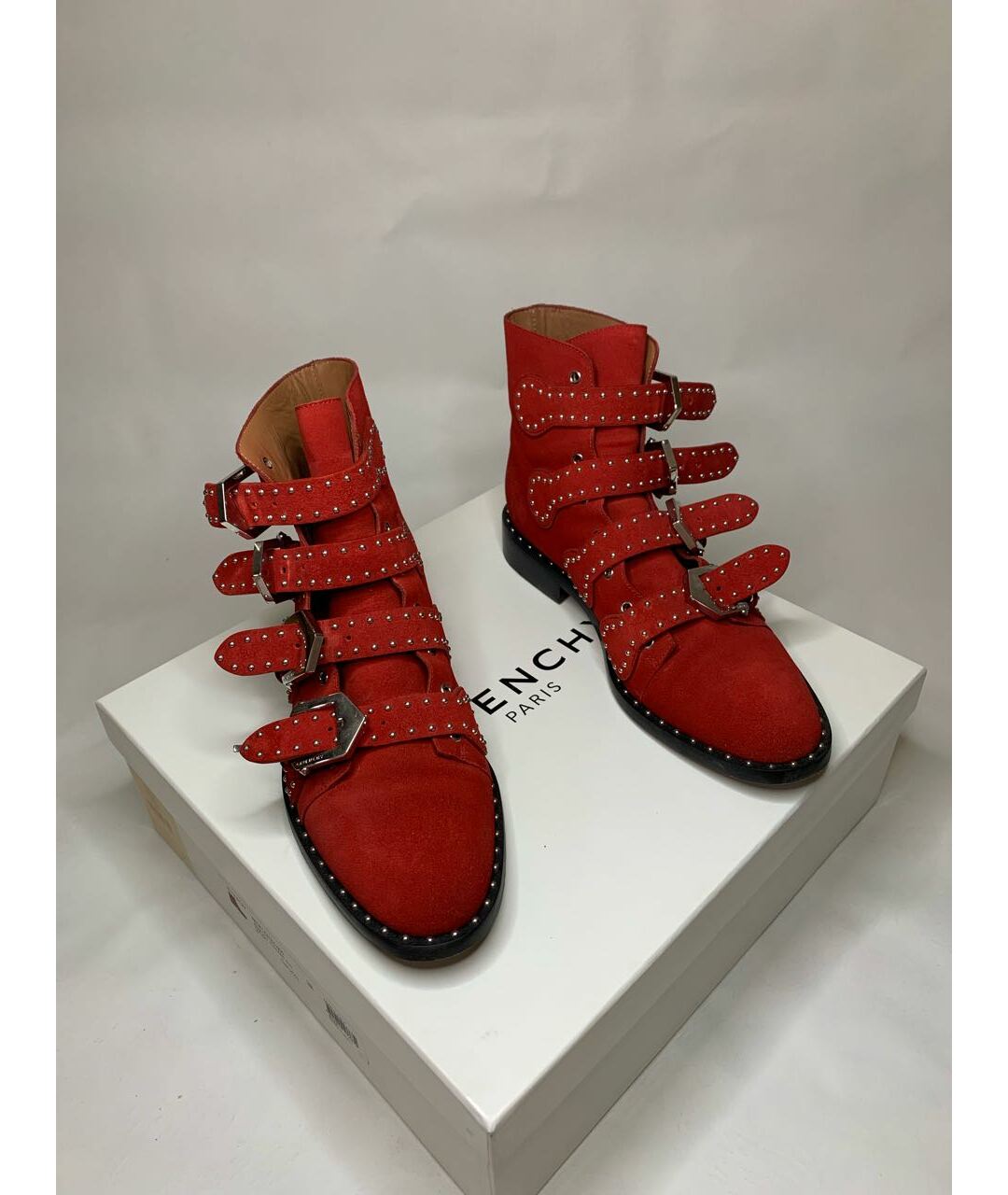 GIVENCHY Красные замшевые ботинки, фото 7