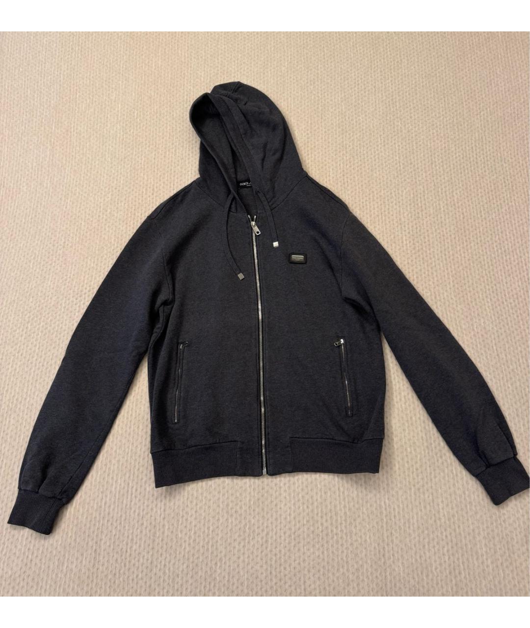 DOLCE&GABBANA Антрацитовый хлопковый спортивный костюм, фото 2