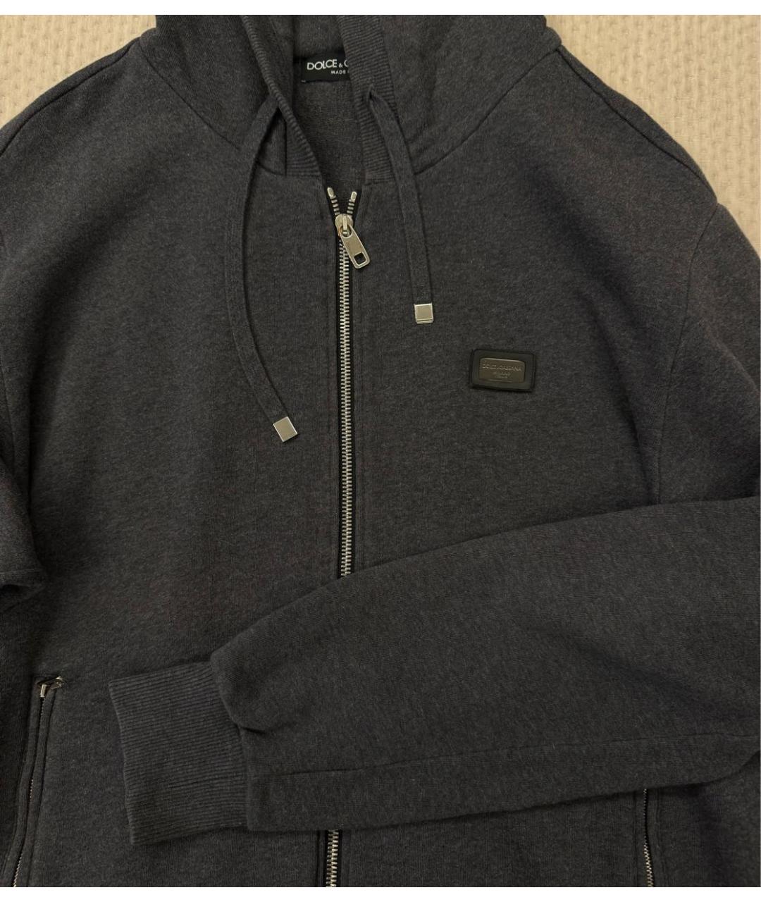 DOLCE&GABBANA Антрацитовый хлопковый спортивный костюм, фото 6