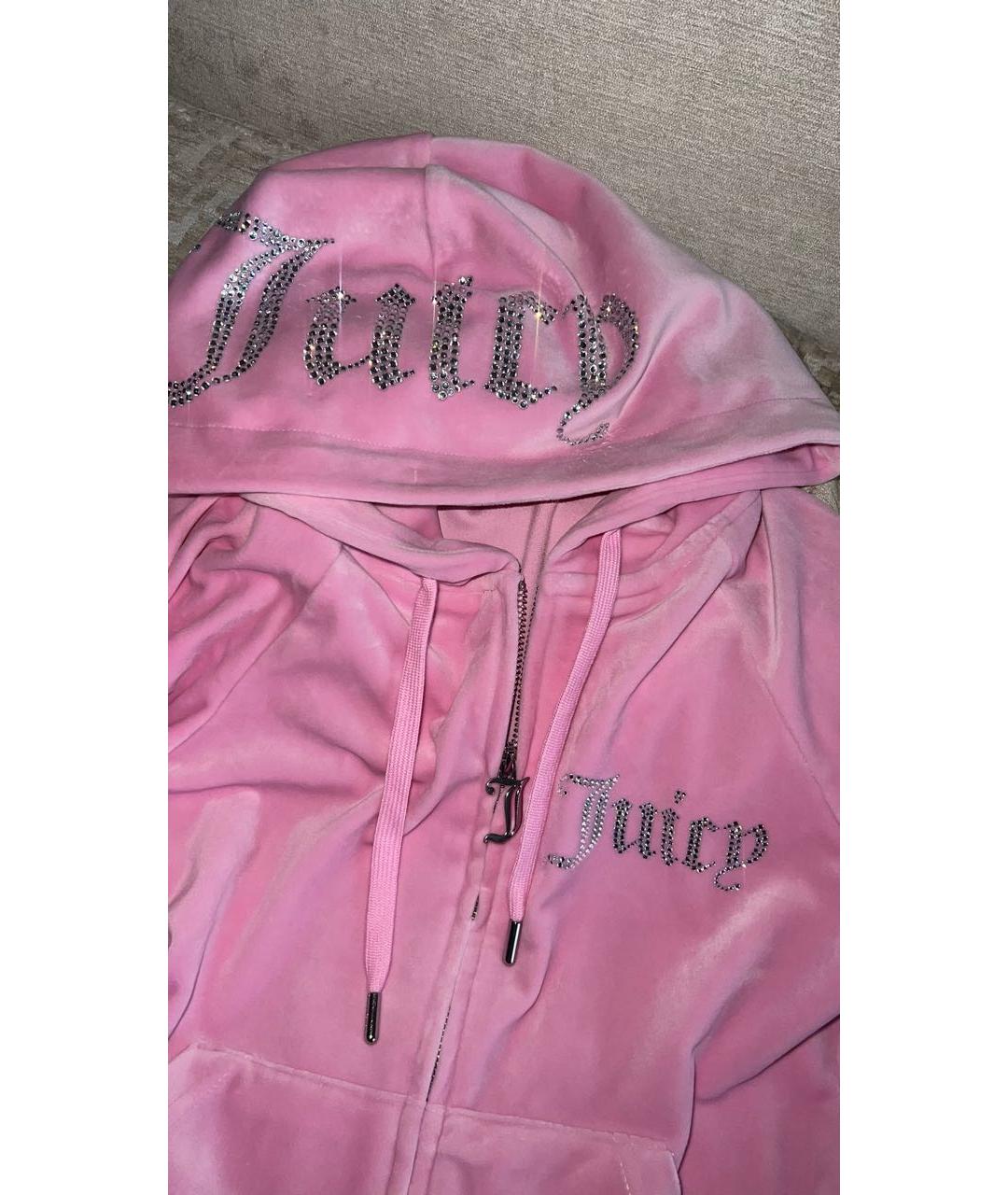 JUICY COUTURE Розовый велюровый спортивные костюмы, фото 4