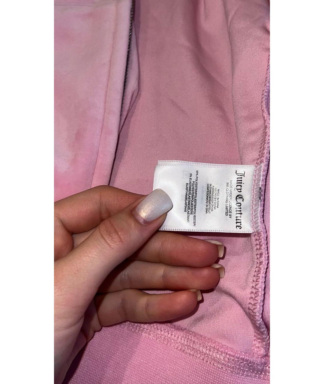 JUICY COUTURE Розовый велюровый спортивные костюмы, фото 8