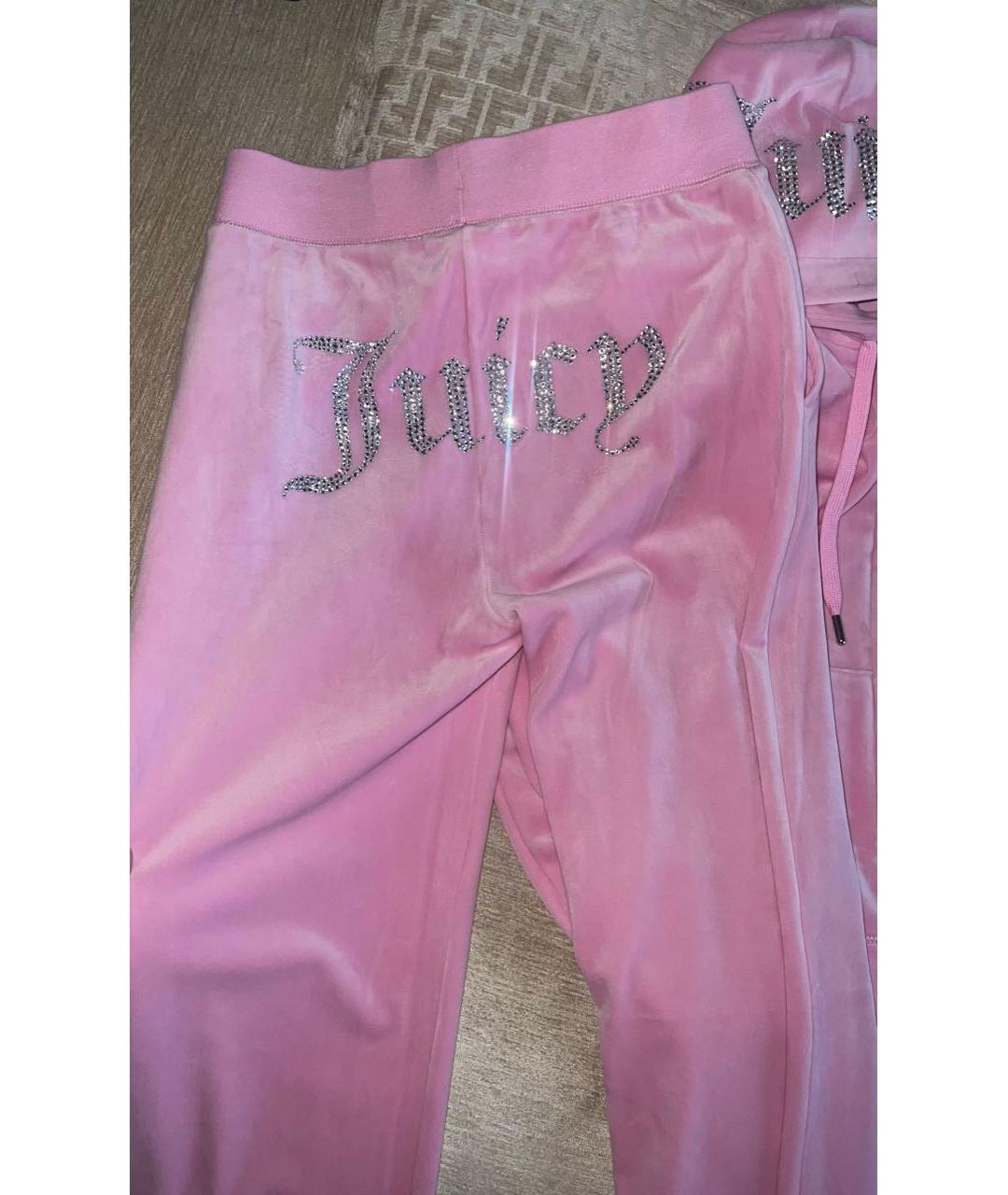 JUICY COUTURE Розовый велюровый спортивные костюмы, фото 6