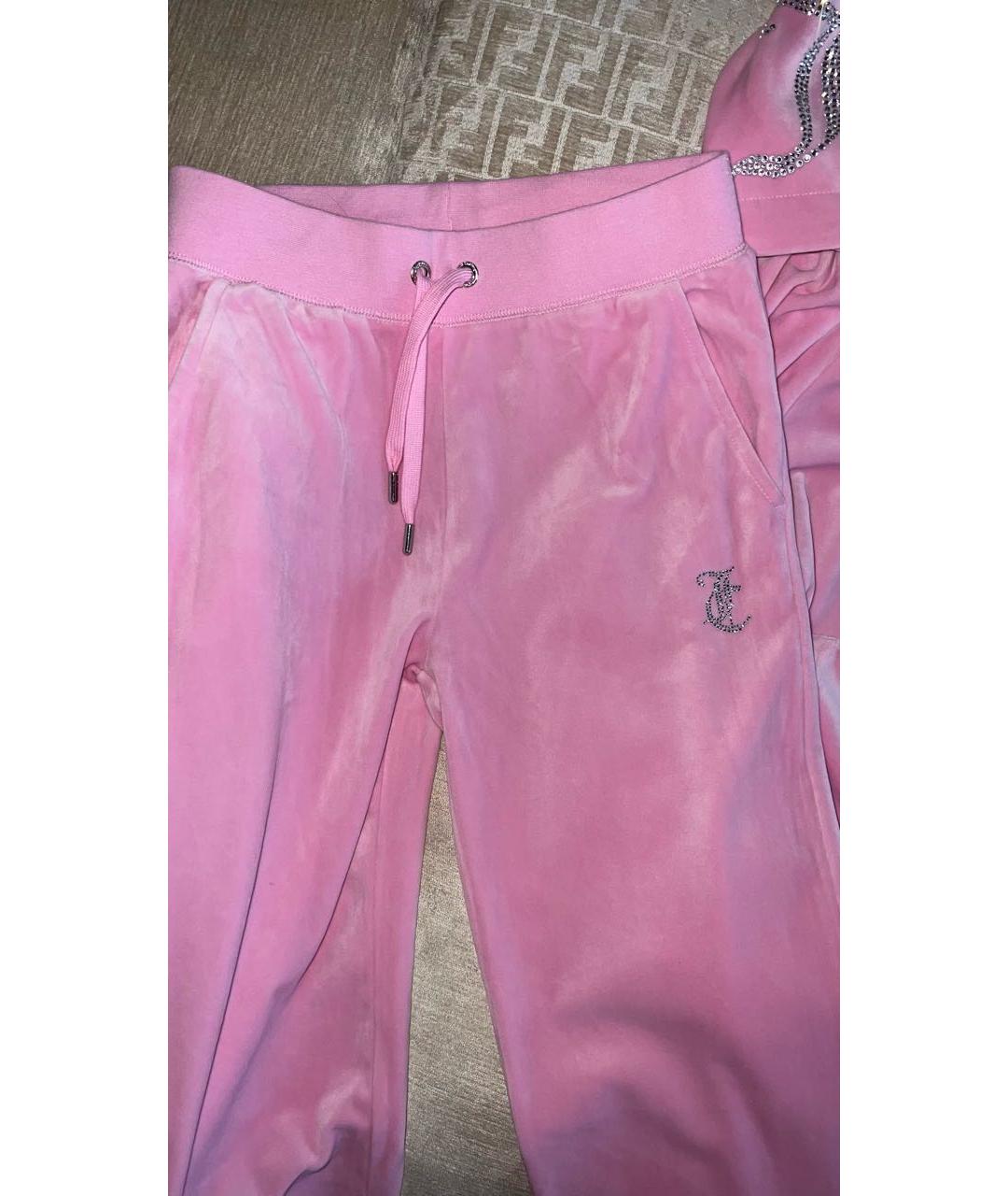 JUICY COUTURE Розовый велюровый спортивные костюмы, фото 5