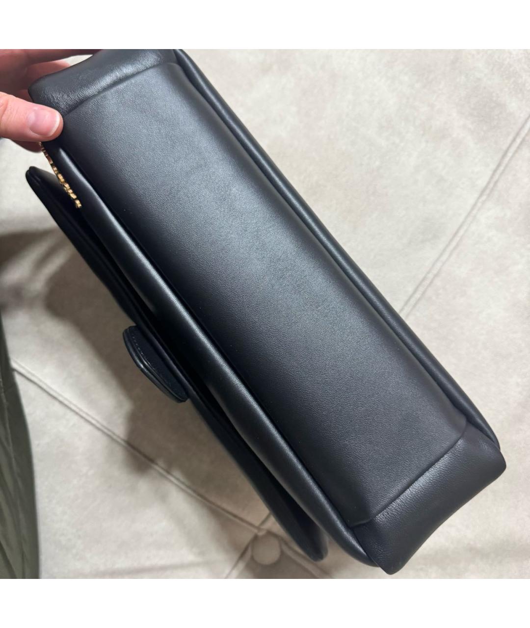 JACQUEMUS Черная кожаная сумка через плечо, фото 6