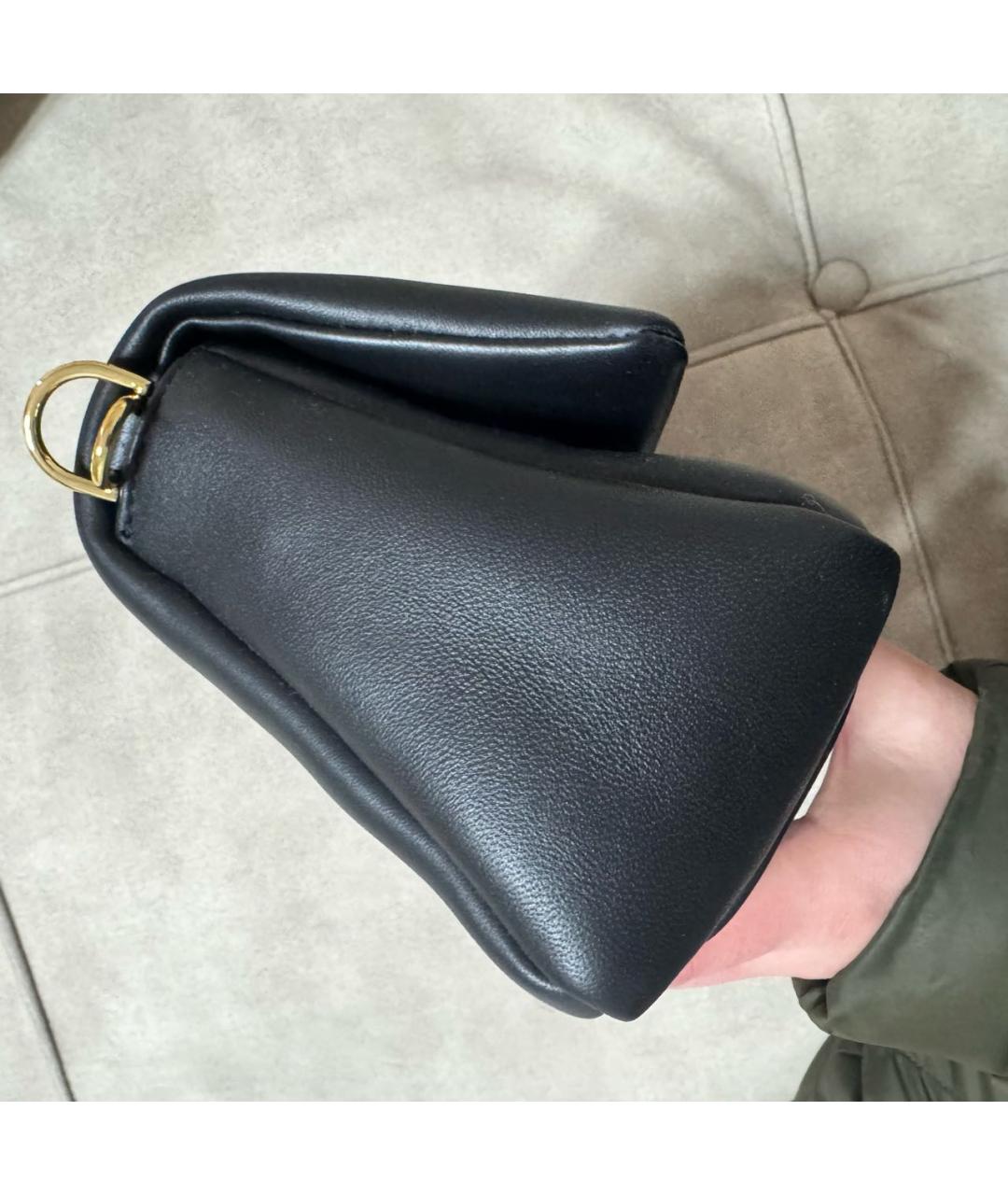 JACQUEMUS Черная кожаная сумка через плечо, фото 4