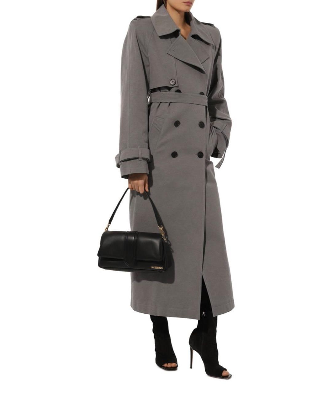 JACQUEMUS Черная кожаная сумка через плечо, фото 8