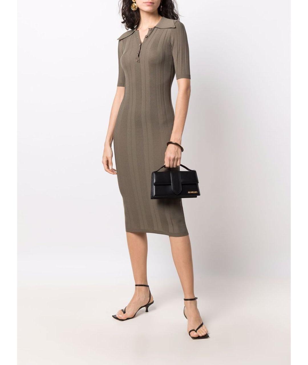 JACQUEMUS Черная кожаная сумка с короткими ручками, фото 8