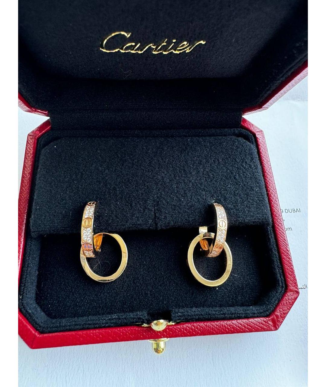 CARTIER Розовые серьги из розового золота, фото 3