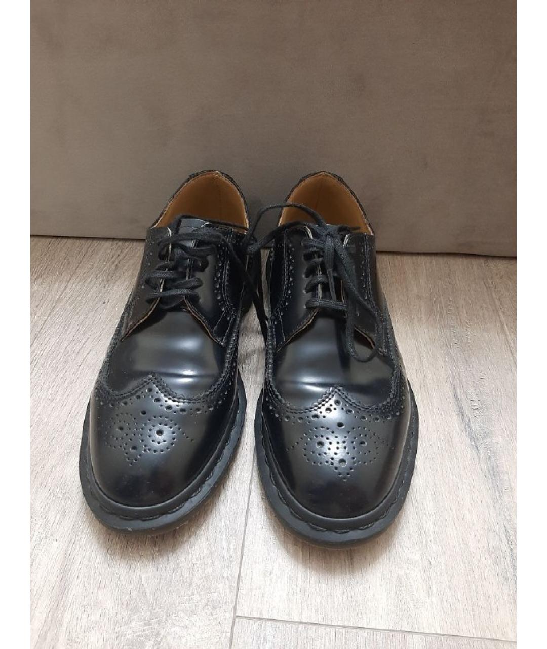 DR. MARTENS Черные низкие ботинки из лакированной кожи, фото 2