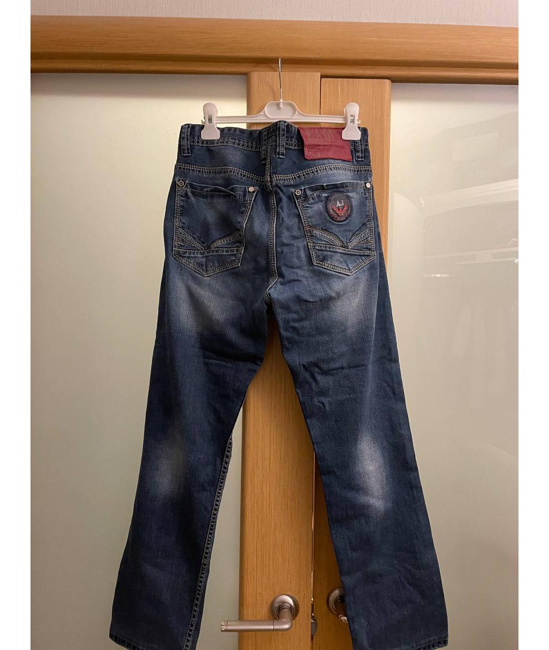 ARMANI JEANS Синие прямые джинсы, фото 2