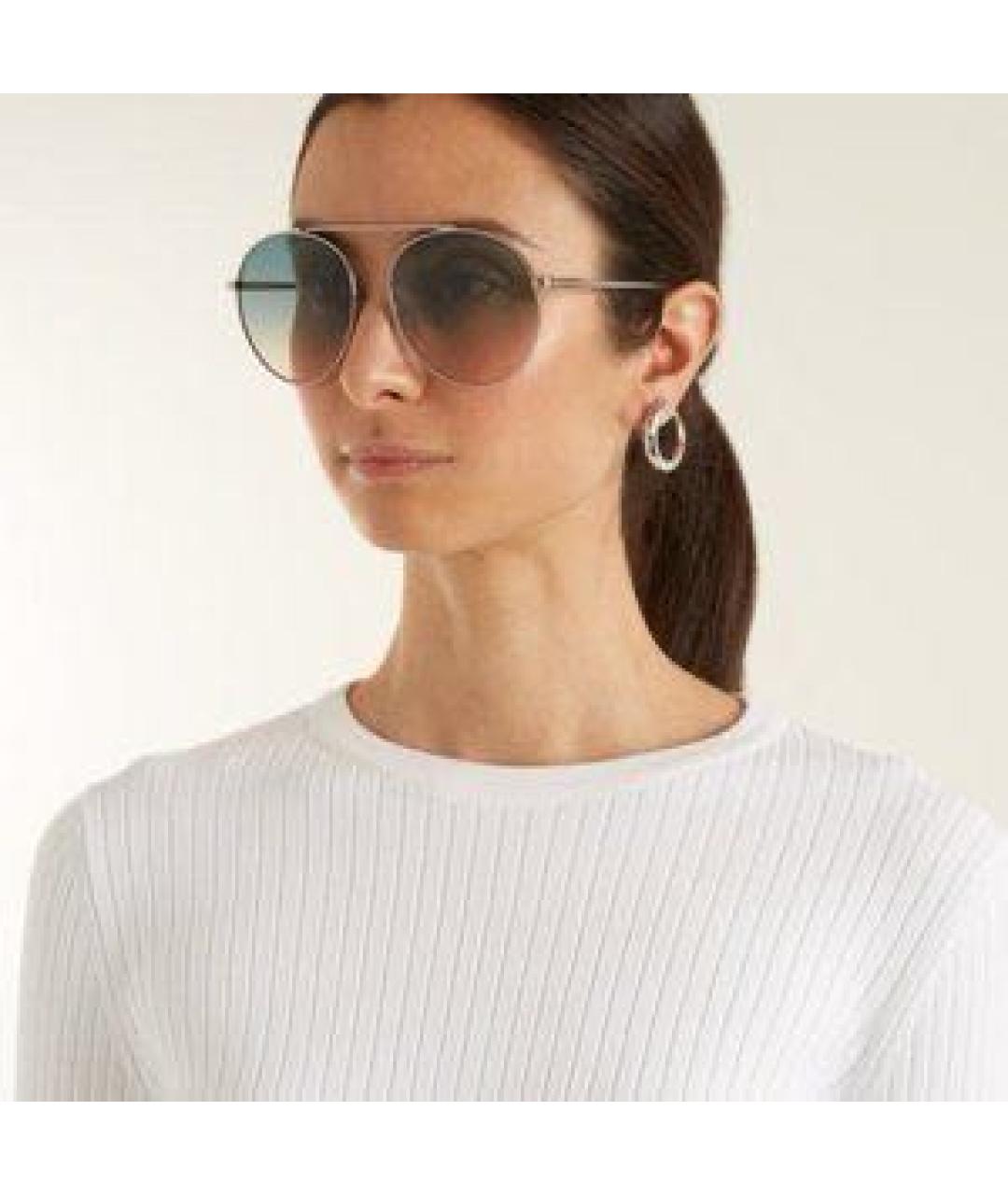 TOM FORD Золотые металлические солнцезащитные очки, фото 7