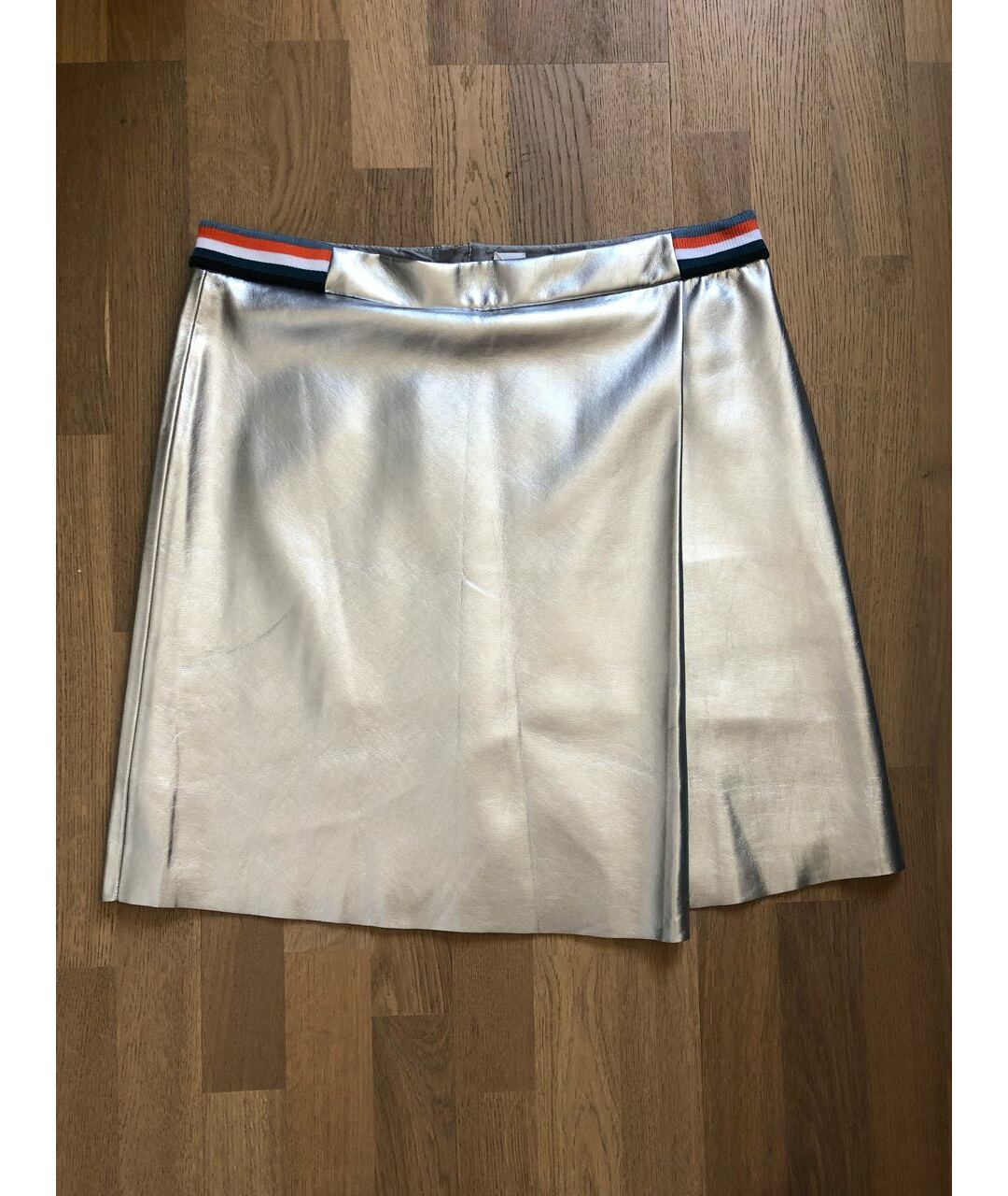 HUGO BOSS Серебряная юбка мини, фото 6