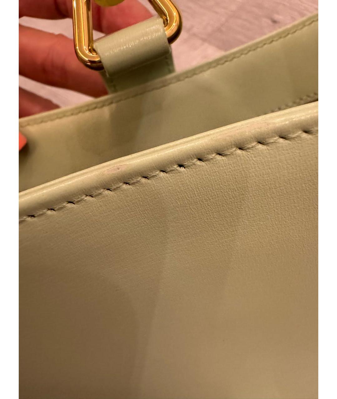 GUCCI Салатовая кожаная сумка с короткими ручками, фото 5