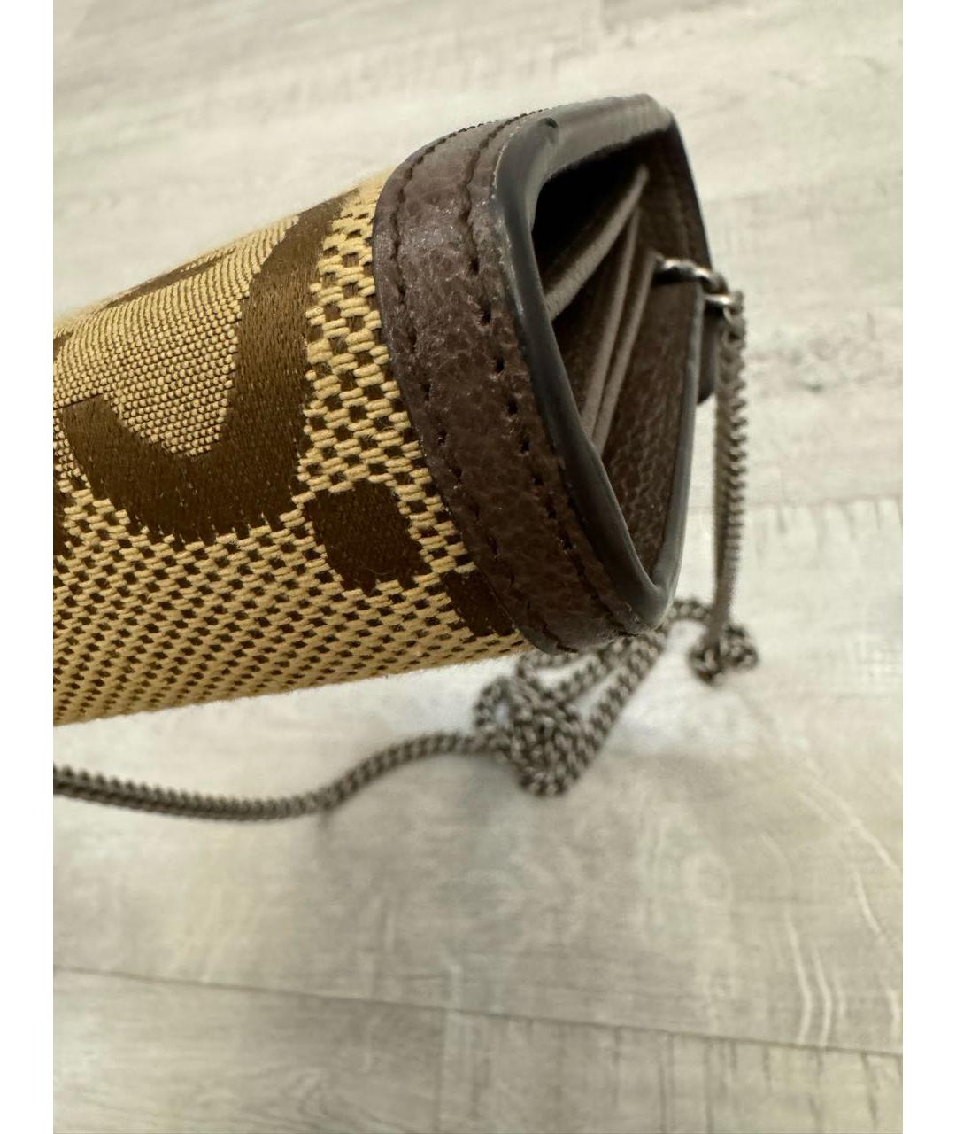 GUCCI Коричневая тканевая сумка через плечо, фото 8