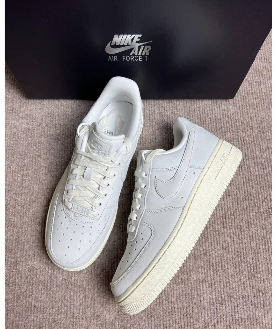 NIKE Бежевые кожаные кеды, фото 6