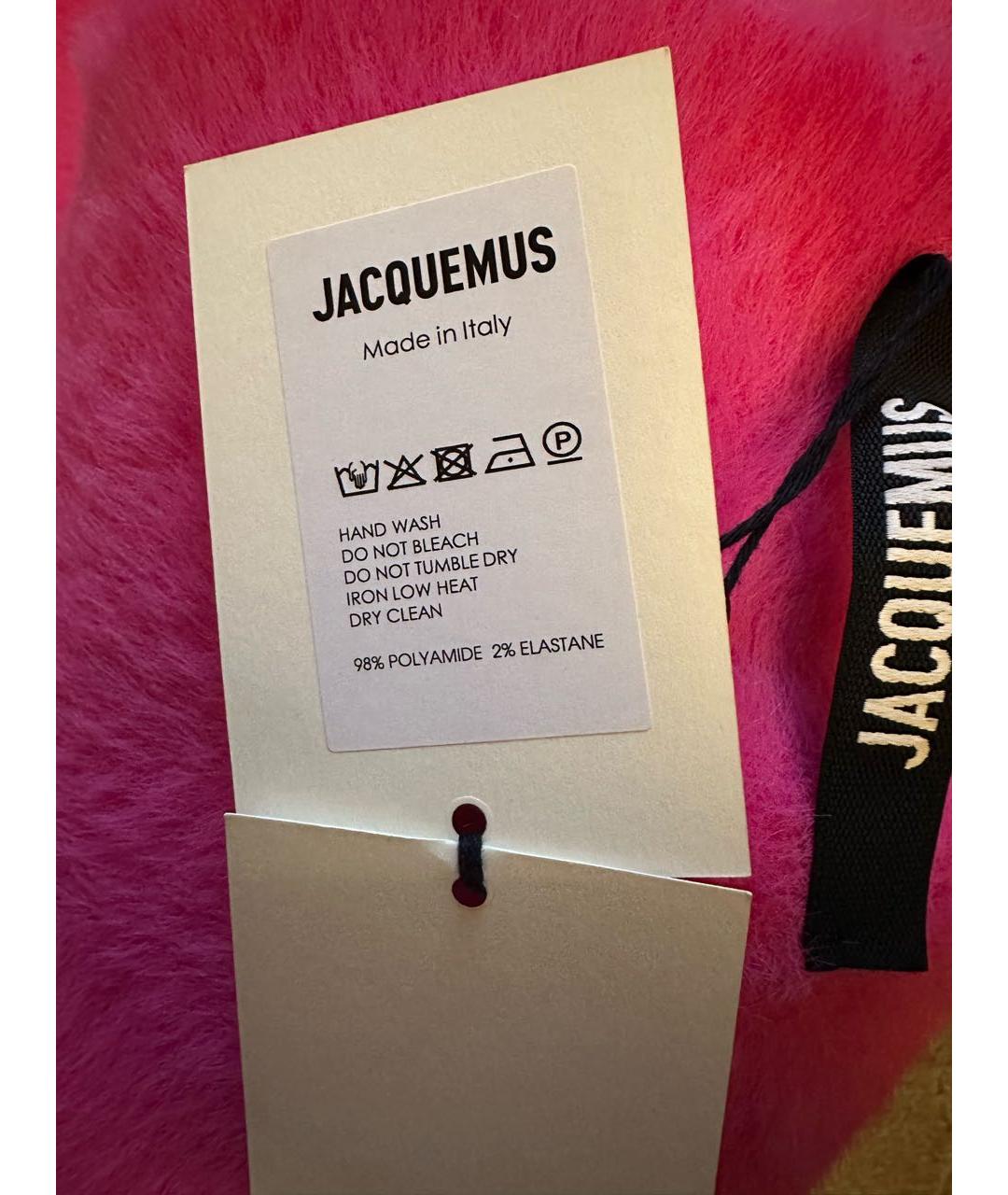 JACQUEMUS Фуксия шарф, фото 3