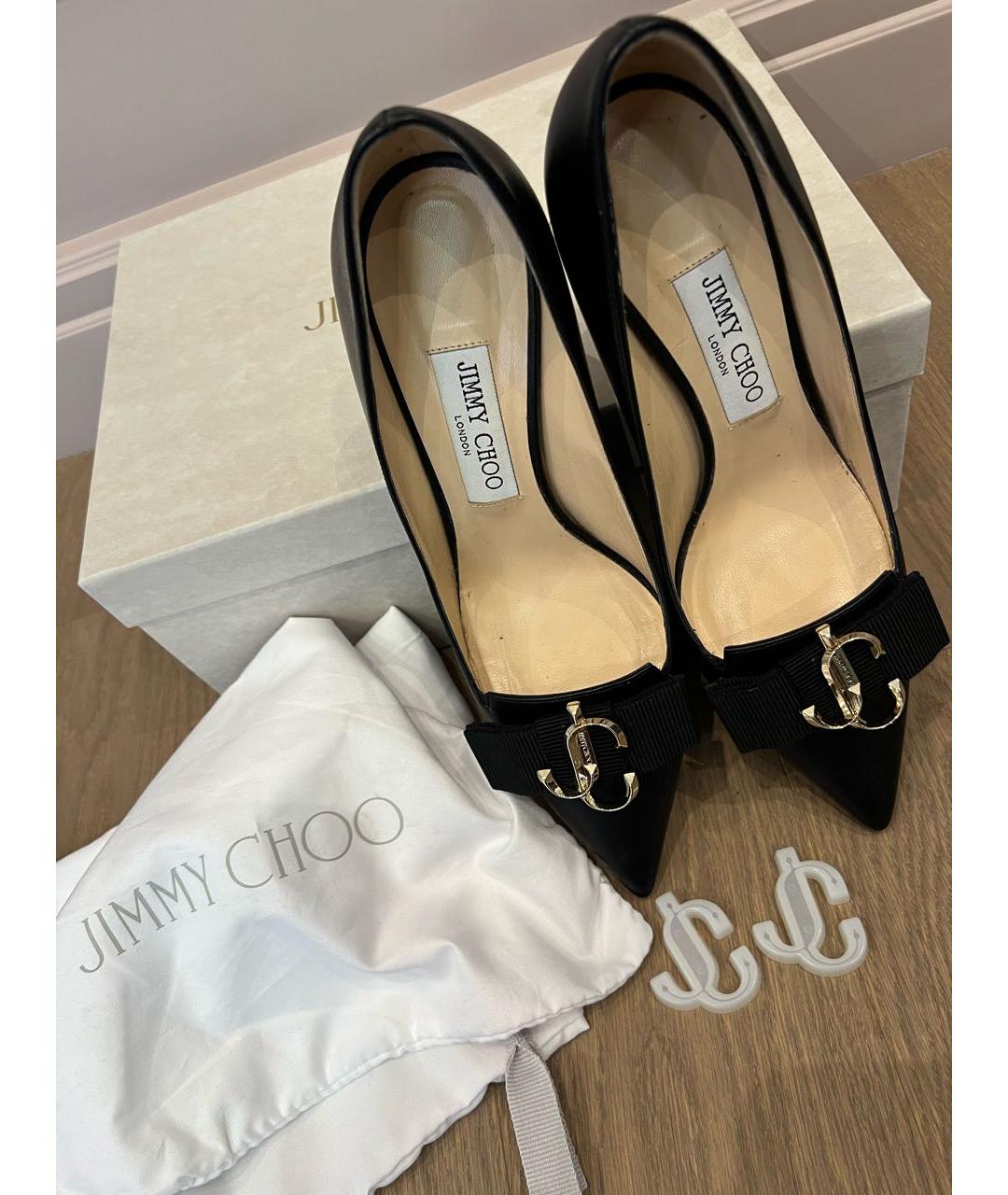 JIMMY CHOO Черные кожаные туфли, фото 5