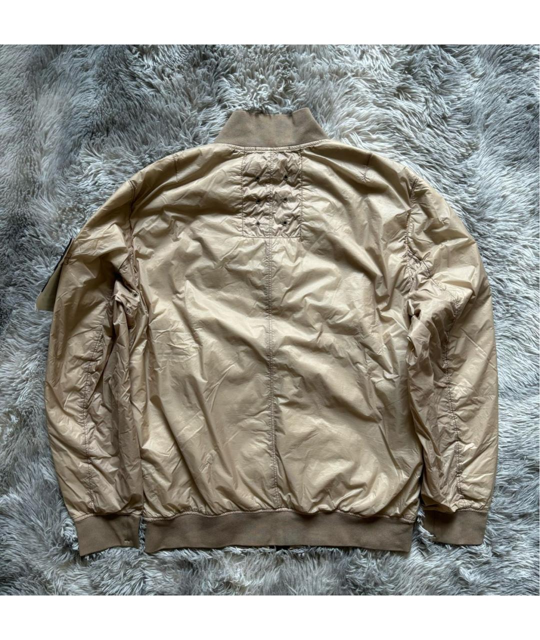 STONE ISLAND Бежевая полиамидовая куртка, фото 2