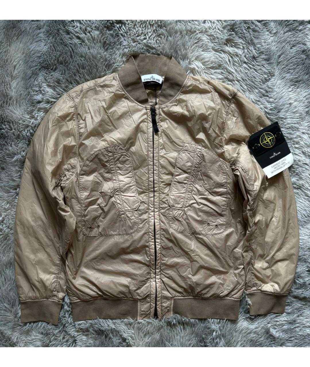 STONE ISLAND Бежевая полиамидовая куртка, фото 8