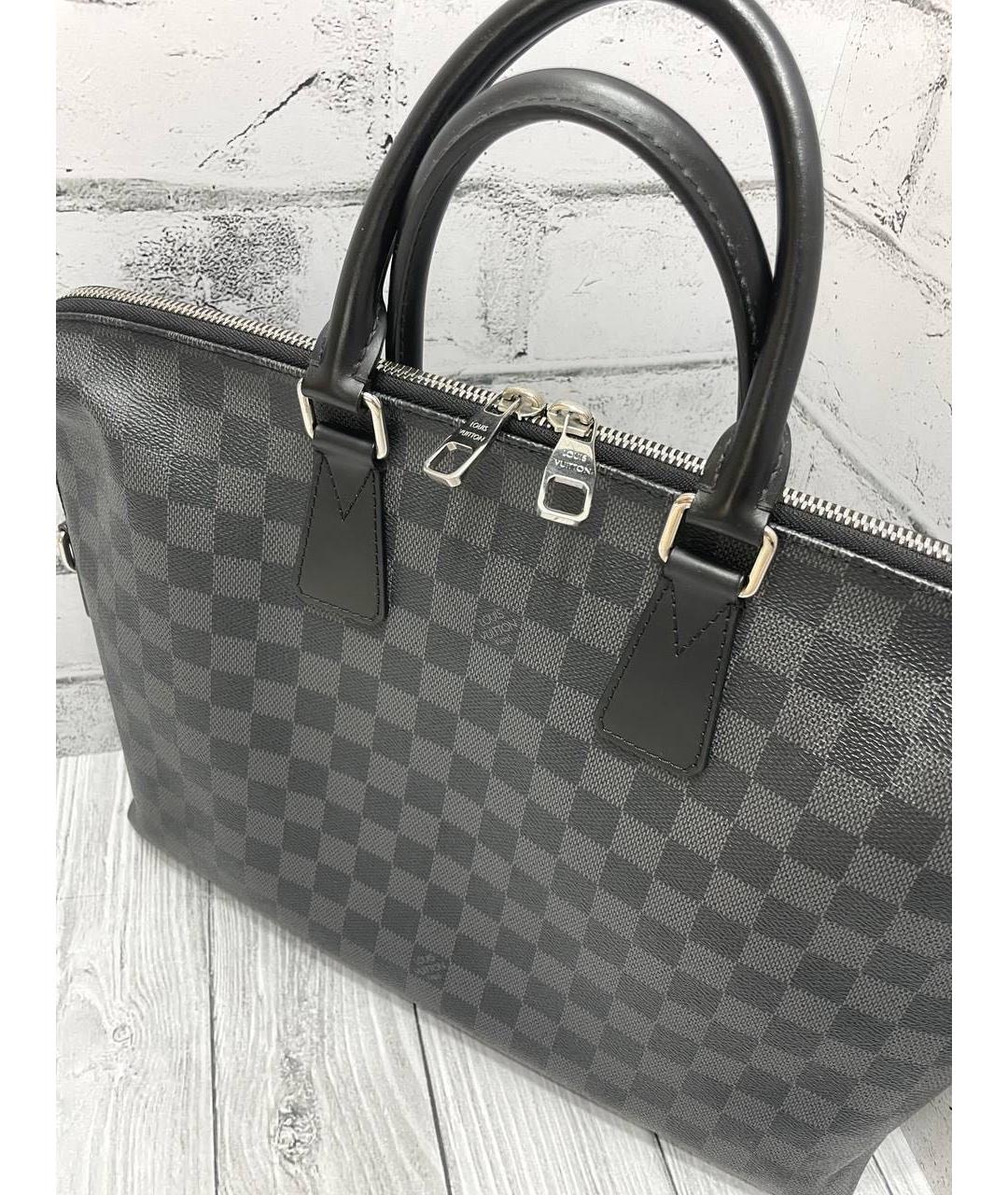 LOUIS VUITTON Антрацитовый портфель, фото 2