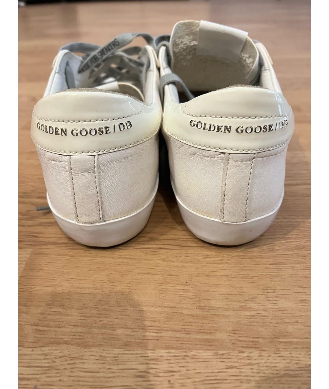 GOLDEN GOOSE DELUXE BRAND Белые нубуковые кеды, фото 4