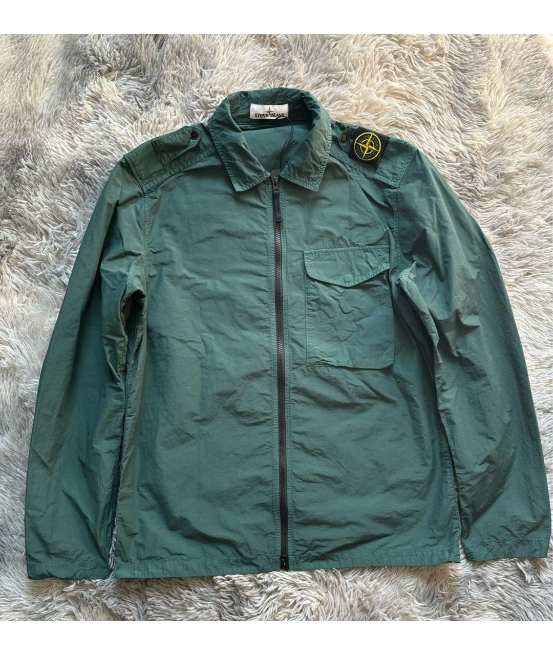 STONE ISLAND Зеленая полиамидовая куртка, фото 8