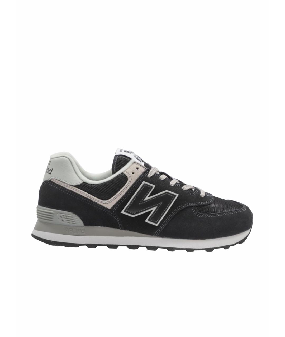 NEW BALANCE Черные нубуковые низкие кроссовки / кеды, фото 1