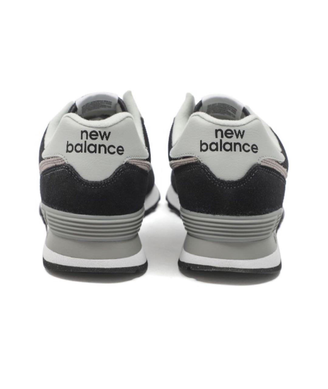 NEW BALANCE Черные нубуковые низкие кроссовки / кеды, фото 4