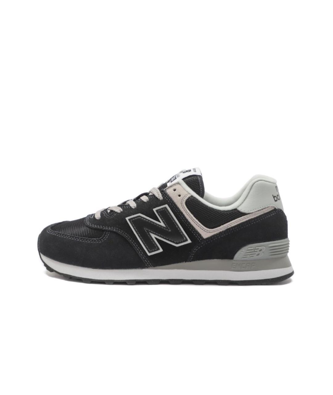 NEW BALANCE Черные нубуковые низкие кроссовки / кеды, фото 8